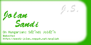 jolan sandi business card